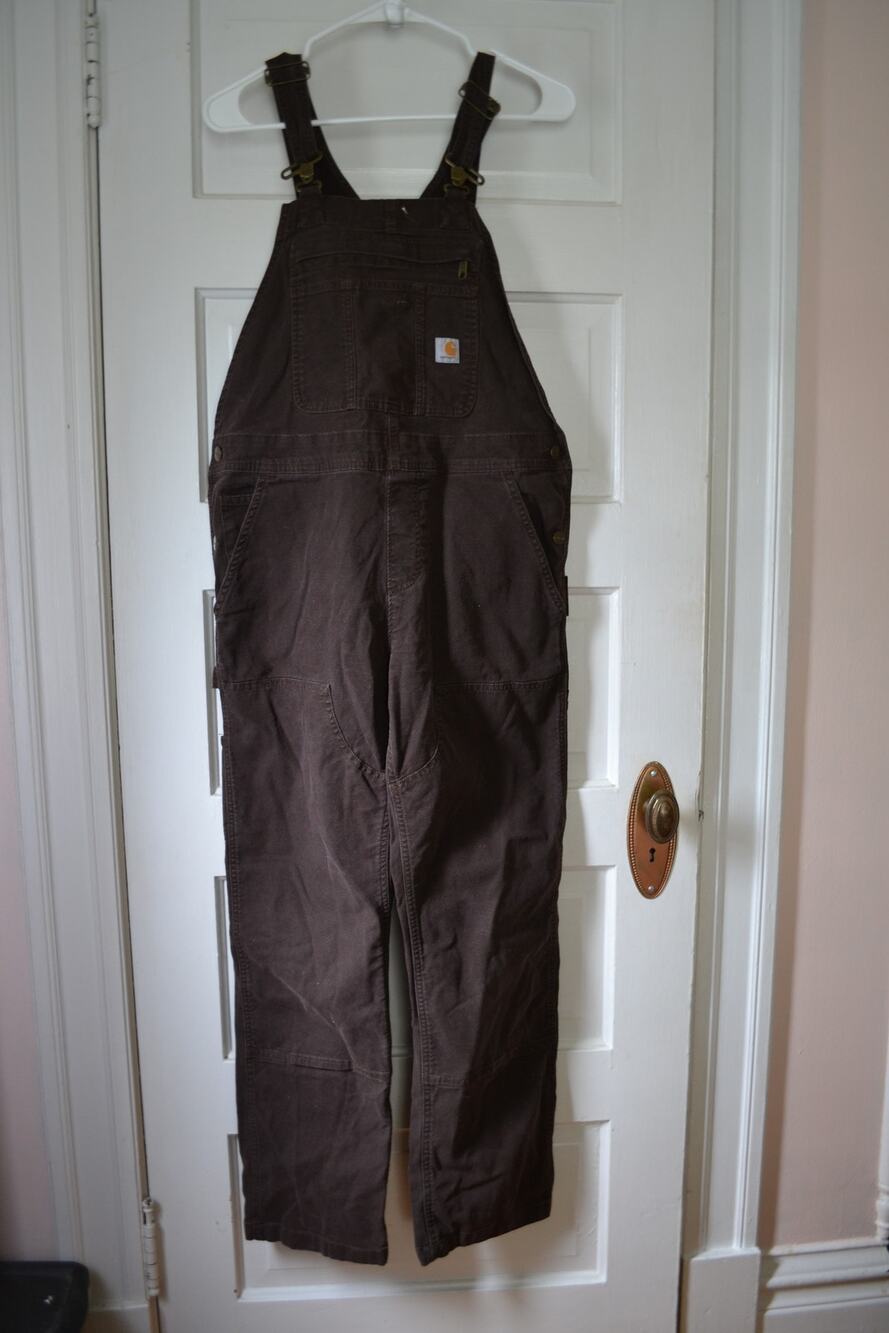 Women's Carhartt Brown Loose Fit Overalls Size S (4-6)
